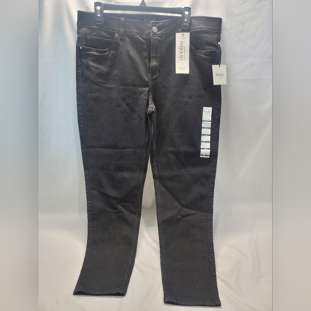 Rafaella Black Slimming ankle jeans, size 16, nwt
